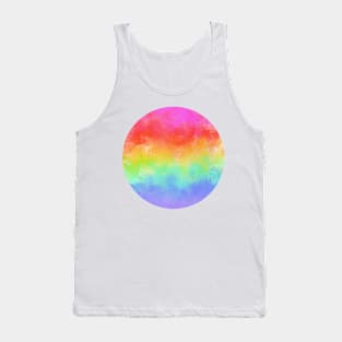 Watercolor rainbow dot Tank Top